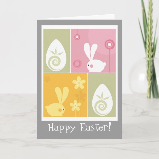 Easter Bunnies Holiday Card (Front)