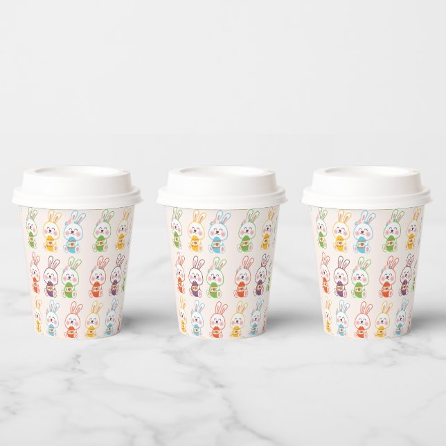 Easter bunnies pattern paper cups (Multi)