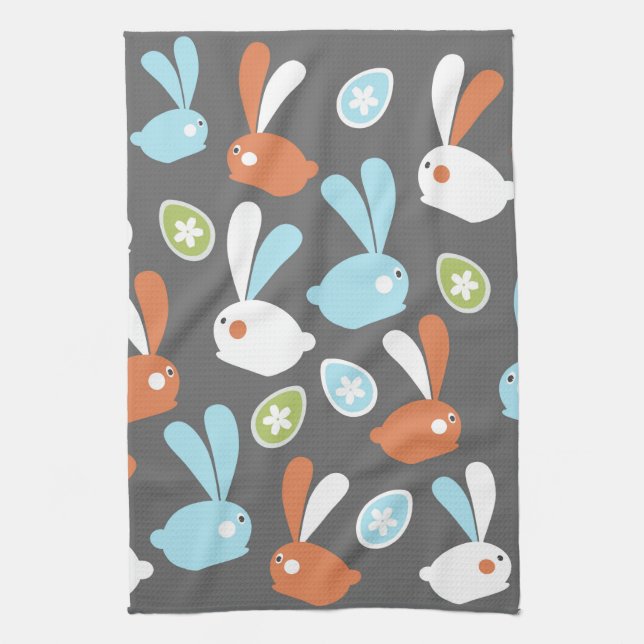 Easter Bunnies Tea Towel (Vertical)