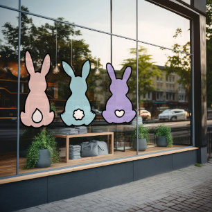 Easter Bunnies Window Cling