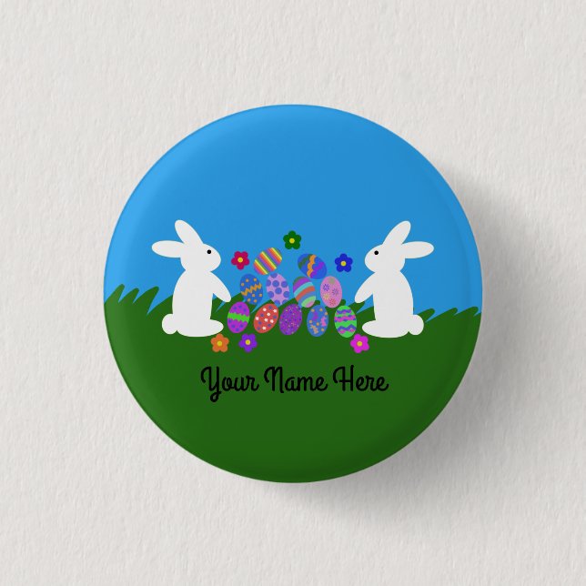 Easter Bunny #1 Button (Front)