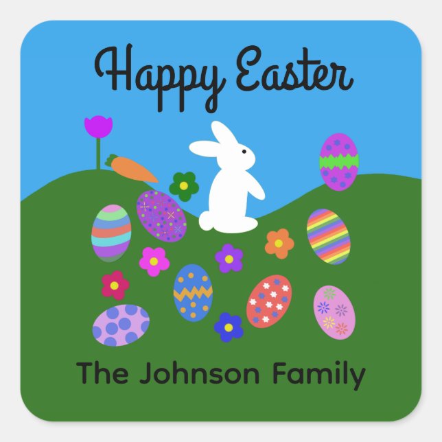 Easter Bunny #3 Stickers (Front)