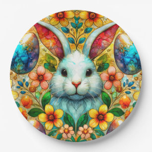 EASTER BUNNY 3D ~ Alcohol Inks ~  Paper Plate