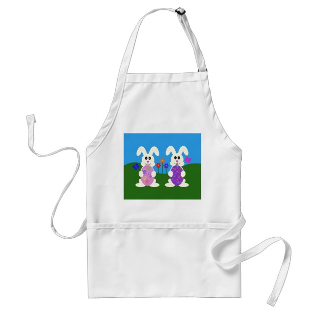 Easter Bunny #5 Adult Apron (Front)
