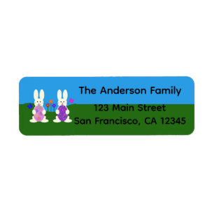 Easter Bunny #7 Return Address Labels