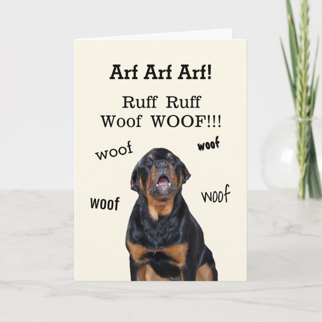 Easter Bunny Alert Rottweiler Easter Card (Front)