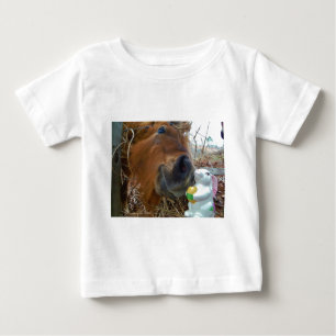 Easter Bunny and Brown horse Baby T-Shirt