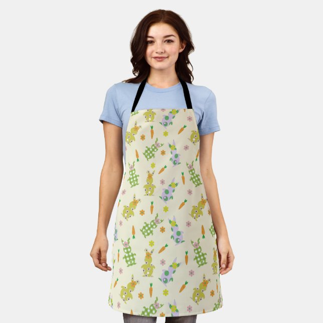  Easter bunny and carrot pattern  Apron (Worn)