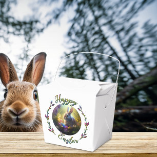 Easter Bunny and Chick With Their Egg Baskets Favour Box