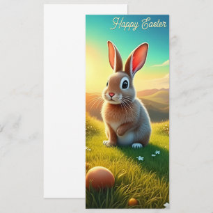 Easter Bunny and Colourful Eggs in Spring Magic