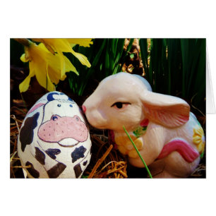 Easter Bunny and cow egg