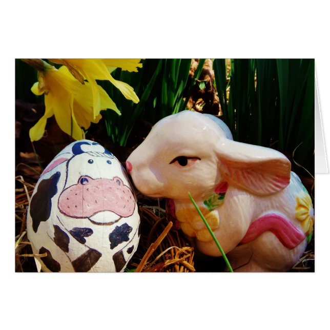 Easter Bunny and cow egg (Front Horizontal)