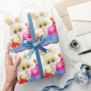 Easter Bunny and eggs pattern wrapping paper