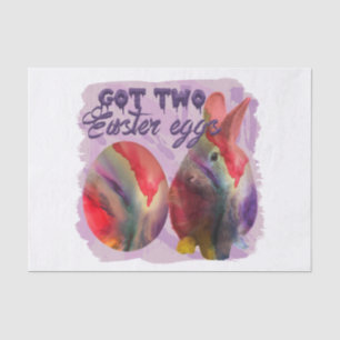 Easter Bunny And Painted Egg Tissue Paper