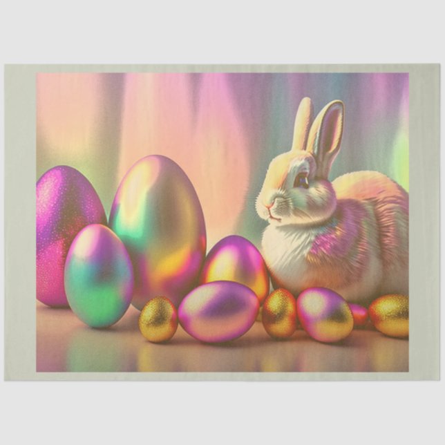 Easter Bunny And Shiny Eggs Collection Tissue Paper (Front)