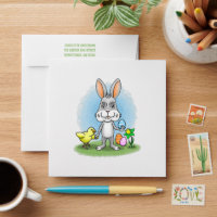 Easter Bunny and the Cute Chick