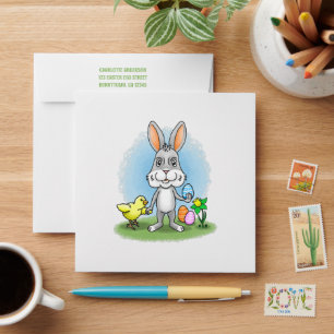 Easter Bunny and the Cute Chick Envelope