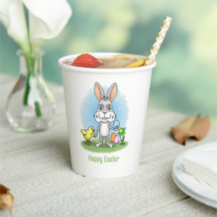 Easter Bunny and the cute chicken Paper Cups