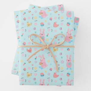 Easter Bunny at the Farm Wrapping Paper Sheet