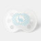 Easter bunny baby pacifier with blue gingham check