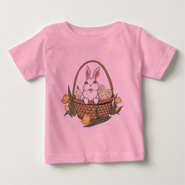 Easter Bunny Baby Shirt Baby Easter Tee Shirt (Front)