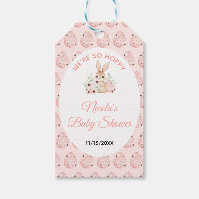 Easter Bunny Baby Shower Gift Tags (Front)