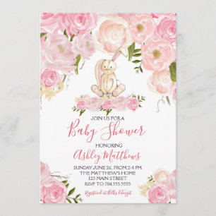 easter Bunny Baby shower Invitation Shower