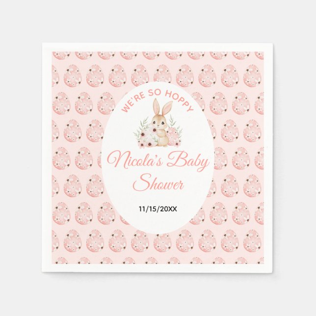 Easter Bunny Baby Shower Napkin (Front)