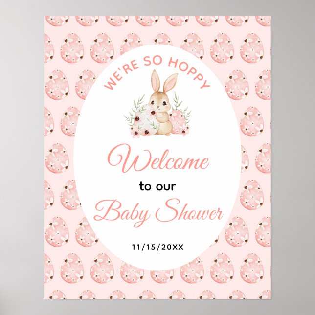 Easter Bunny Baby Shower Poster (Front)