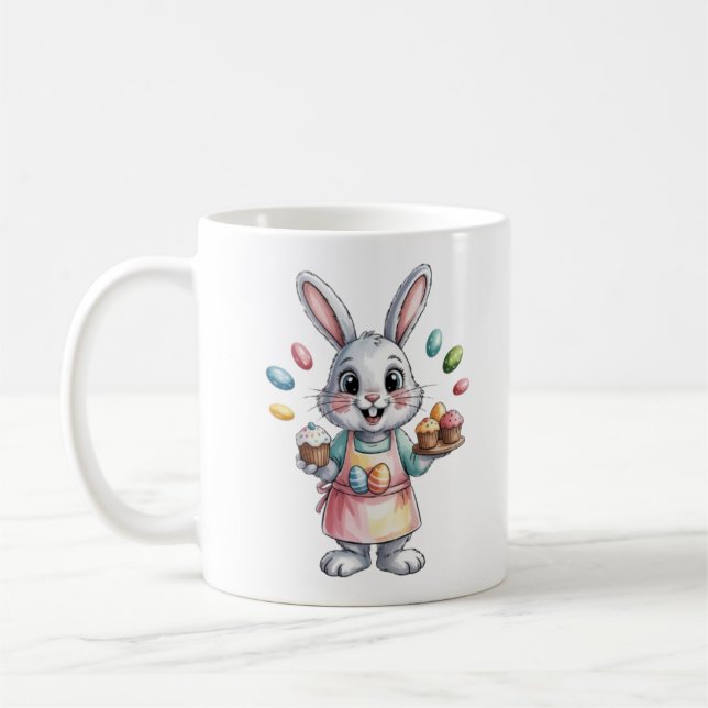 Easter Bunny Baker Mug Cute Gift for Women Spring  (Left)