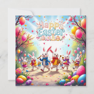 Easter Bunny Band Parade Holiday Card