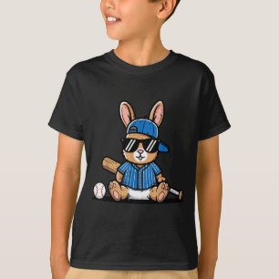 Easter bunny baseball cap ball bat cute rabbit T-Shirt