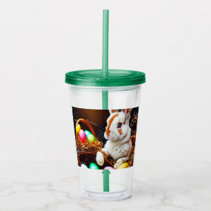 Easter Bunny Basket & Eggs   Acrylic Tumbler