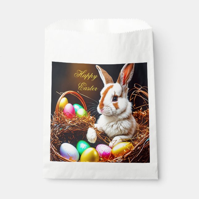 Easter Bunny Basket & Eggs   Favour Bags (Front)