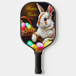 Easter Bunny Basket & Eggs Pickleball Paddle