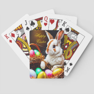 Easter Bunny Basket & Eggs Playing Cards
