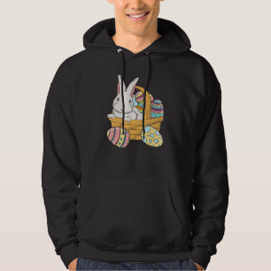 Easter Bunny Basket Eggs Rabbit Easter Day Women M Hoodie
