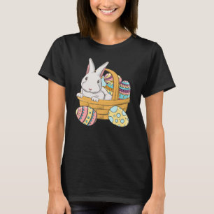 Easter Bunny Basket Eggs Rabbit Easter Day Women M T-Shirt