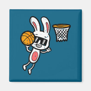 Easter bunny basketball dunk sports boys kids todd magnet
