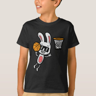 Easter Bunny Basketball Dunk Sports Boys Kids Todd T-Shirt