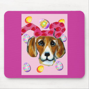 EASTER BUNNY BEAGLE MOUSE PAD