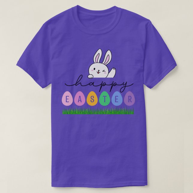 Easter Bunny Beautiful Easter Eggs   T-Shirt (Design Front)