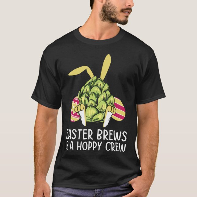 Easter Bunny Beer Drinking Rabbit 1 T-Shirt (Front)