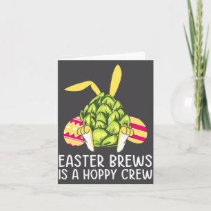 Easter Bunny Beer Drinking Rabbit Illustration Card