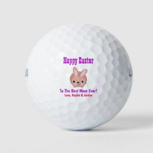 Easter Bunny Best Mum Ever Cute Pink Purple Golf Balls