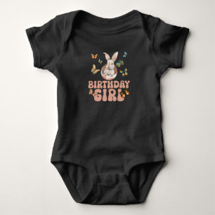 Easter Bunny Birthday Girl Baby Bodysuit