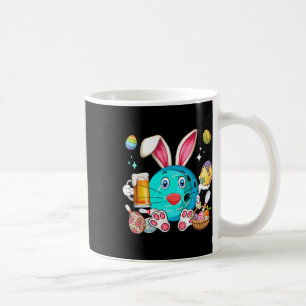 Easter Bunny Bowling Equipment Drinking Beer Funny Coffee Mug