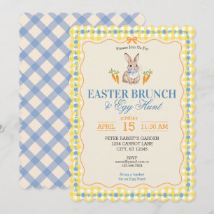 Easter Bunny Brunch Egg Hunt Celebration (yellow) Invitation