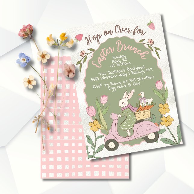 Easter Bunny Brunch Egg Hunt Party Invitation (Creator Uploaded)