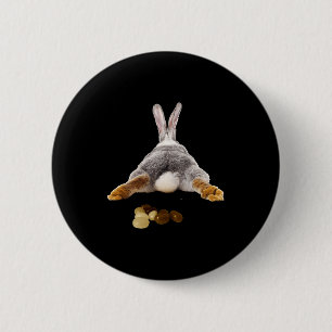 Easter Bunny Butt Tail Funny Poop Jelly Beans T Sh 6 Cm Round Badge